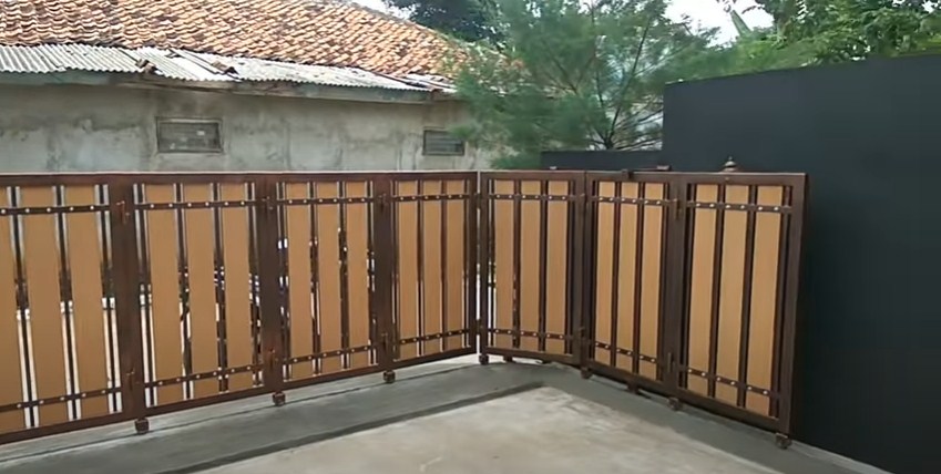 jasa pembuatan pintu pagar besi dorong di jogja